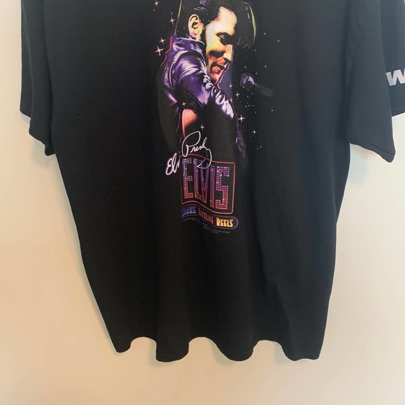 Elvis Presley T-shirt Size XL Black Shake Rattling Reels Shirt Short Sleeve - Picture 5 of 15